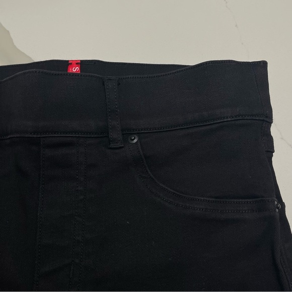 Spanx Jeans Kick Flare Raw Hem Pull On Black size extra small - Picture 6 of 11